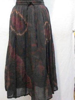 画像1: インド製タイダイクシュクシュスカートエスニック衣料