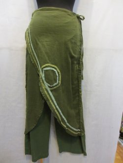 画像1: ライン付きパンツスカート