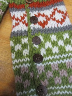 画像4: エスニックレッグウォーマーボタン＆ウール手編みエスニック衣料雑貨