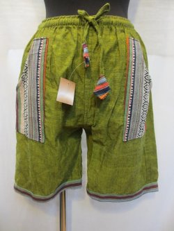 画像1: ネパール製ユニセックスハーフパンツエスニック衣料エスニックファッション
