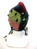 画像3: エスニック帽子耳当てウール手編みパッチワークエスニック衣料雑貨 (3)