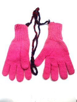 画像1: グラデーションエスニック手袋ヒモ付きエスニック衣料雑貨