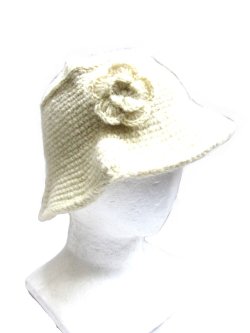 画像1: エスニック帽子ウール手編みハット帽子エスニック衣料雑貨