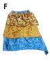 画像5: エスニックスカートシルクスカート３段重ねエスニック衣料