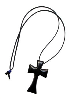 画像1: 天然木十字架ネックレス