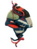 画像7: エスニック帽子耳当てウール手編みパッチワークエスニック衣料雑貨