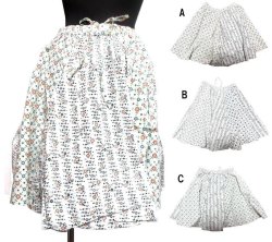 画像1: 膝丈エスニックスカート エスニック衣料 エスニックアジアンファッション
