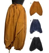 エスニックパンツ ２枚重ねスカート風パンツ エスニック衣料