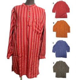 画像1: ロング丈エスニックシャツ エスニック衣料 エスニックアジアンファッション