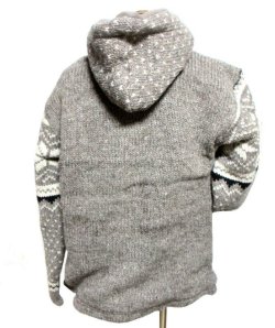 画像4: ウール手編みエスニックパーカー エスニック衣料エスニックアジアンファッション