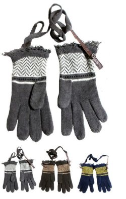 画像1: エスニック手袋ヒモ付き エスニック衣料雑貨 エスニックアジアンファッション