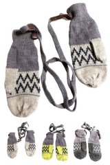 ミトンエスニック手袋ヒモ付き エスニック衣料雑貨 エスニックアジアンファッション