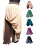 画像1: シワ加工エスニックパンツ ２枚重ねスカート風パンツ エスニック衣料 (1)