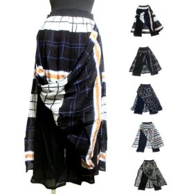 画像1: エスニックパンツ ２枚重ねスカート風パンツ エスニック衣料エスニックアジアンファッション