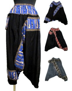 画像1: エスニックサルエルパンツエスニックアラジンパンツエジプト柄エスニック衣料