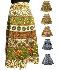 画像1: エスニックスカート巻きスカートエスニック衣料エスニックアジアンファッション