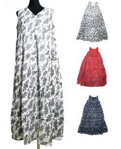 画像1: マキシ丈エスニックワンピース エスニック衣料エスニックアジアンファッション