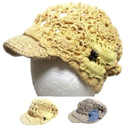 画像1: エスニック帽子キャスケット帽子コットンニットエスニック衣料雑貨