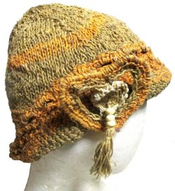 画像2: エスニック帽子ハートブローチ付きエスニック雑貨