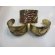 画像1: インド製銅と真鍮彫金ブレスレット (1)
