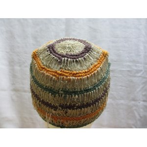 画像4: エスニック帽子アジアンヘンプコットン天然素材モスリム帽子エスニック雑貨 (4)
