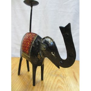 画像4: インド製ゾウさんキャンドル立て (4)