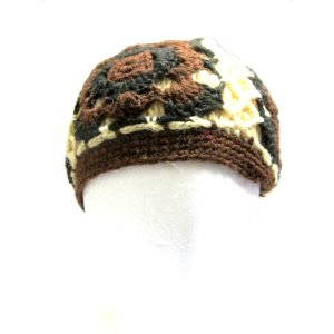 画像2: カギ編みエスニック帽子エスニックニットエスニック衣料雑貨 (2)