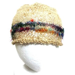 画像2: エスニックヘンプ帽子エスニックキャップエスニック衣料雑貨 (2)