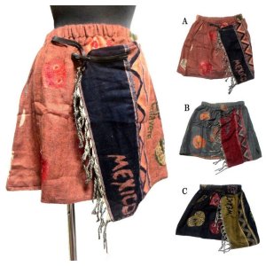 画像1: エスニックスカート 秋冬エスニック衣料エスニックアジアンファッション (1)