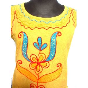 画像2: 刺繍エスニックワンピースAラインエスニック衣料エスニックアジアンファッション (2)
