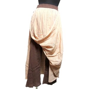 画像2: シワ加工エスニックパンツ ２枚重ねスカート風パンツ エスニック衣料 (2)