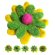 画像1: フェルトウールお花のエスニックブローチエスニックアクセサリーエスニック衣料雑貨 (1)